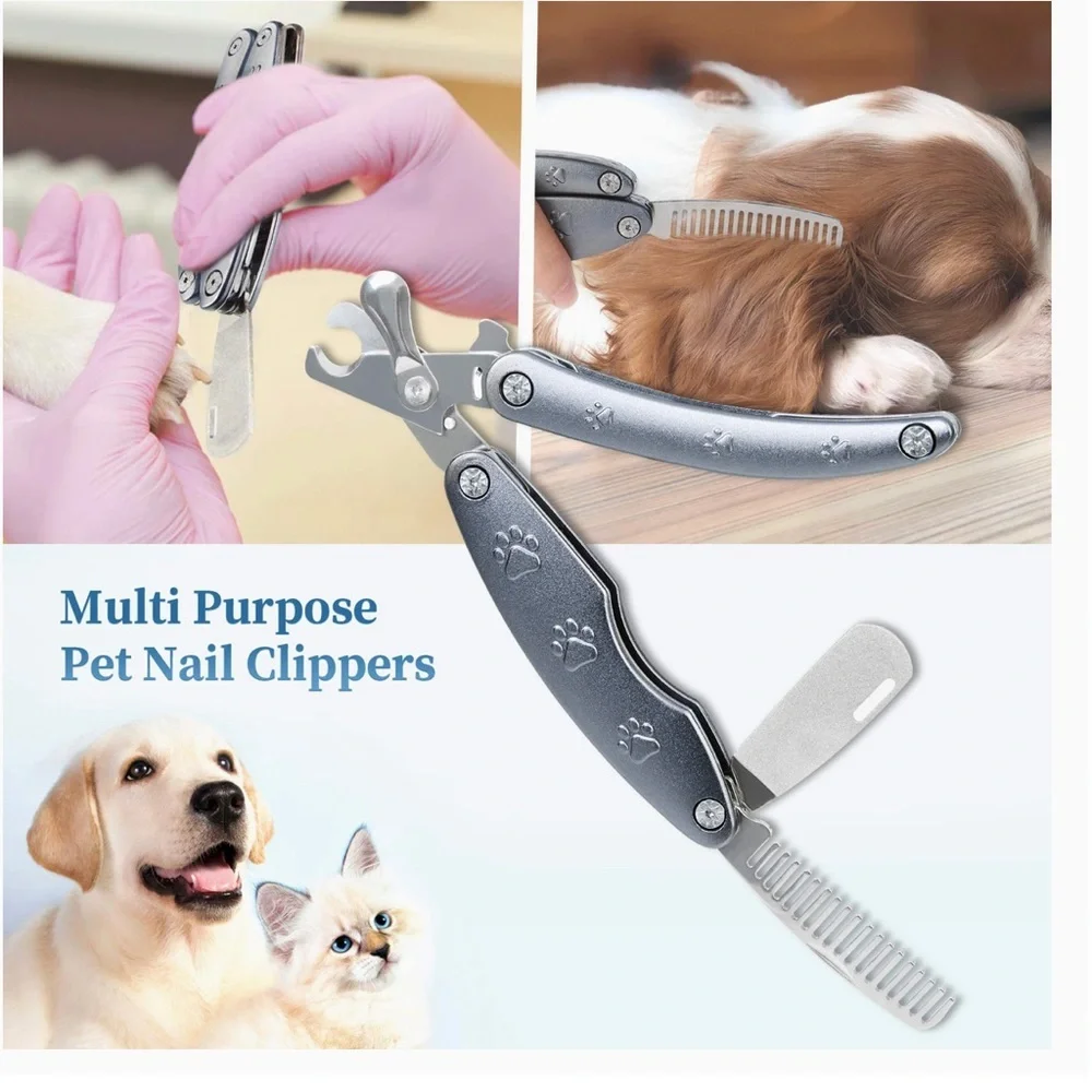 Dog Nail Clippers, Cat Nail Clippers with Safety Guard Avoid Over-Cutting